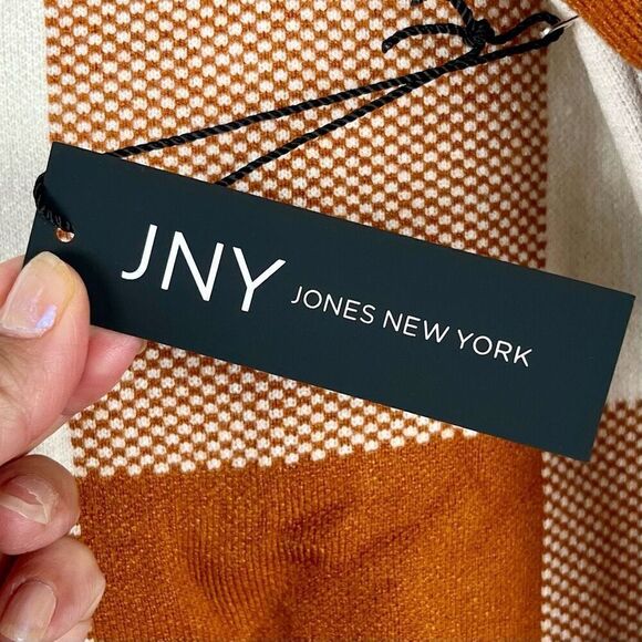 Jones New York Plaid Grigham Fall Sweater Small - Picture 2 of 14